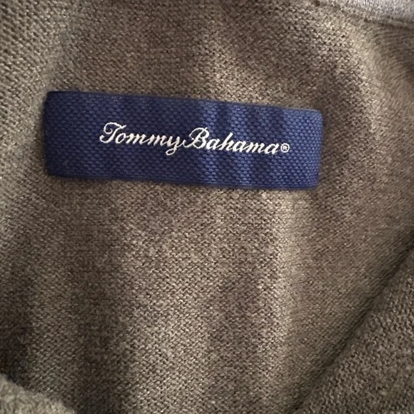 Tommy Bahama Charcoal  Gray Quarter-Zip Sweatshirt - Picture 4 of 6